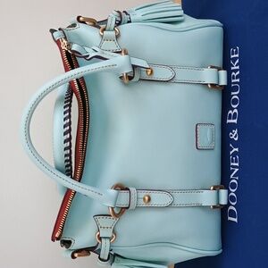 NWT! Dooney & Bourke Florentine LARGE Satchel In Pale Blue